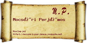 Mocsári Perjámos névjegykártya